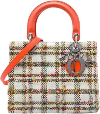 Dior Pre-owned Lady Dior Tas - Dames - Vintage Handtas - Veelkleurig - ONE Size - Leer - Vintage