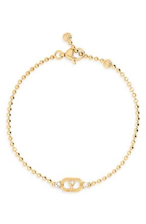 Valentino Garavani Ovalette Bracelet in Gold at Nordstrom, Size Small
