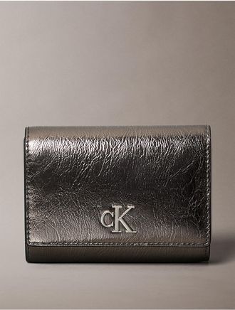 Calvin Klein Jeans Calvin Klein Womens Archive Hardware Reflective Trifold Wallet - Grey - OS