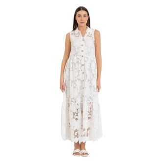 Kocca Maxi Dresses, female, White, Size: XS Stylish full length lace dress