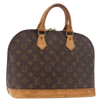 Louis Vuitton Pre-owned Vintage Monogram Canvas Hand Bag - Dames - Pre-owned - Bruin - Maat: ONE Size Leer