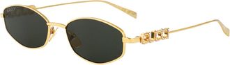 Gucci Womens Sunglasses Gg1802s Gold-Grey Gold-Gold-Grey Metal Gold/gold/grey