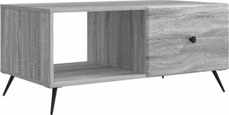 vidaXL Mesa De Caf&eacute; Gris Sonoma 90 X 50 X 40 Cm Madera De Ingenier&iacute;a Vidaxl