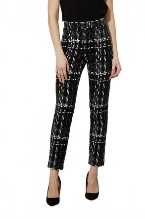 Joseph Ribkoff Slim Fit Pant In Black/vanilla/grey