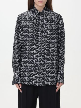 Burberry Womens Silk Shirt Graphic Print - Black - Size 6 UK