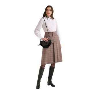 Maliparmi Maliparmi, Rokken, Dames, Veelkleurig, 2Xl, Wol, Chromatic Check Rok
