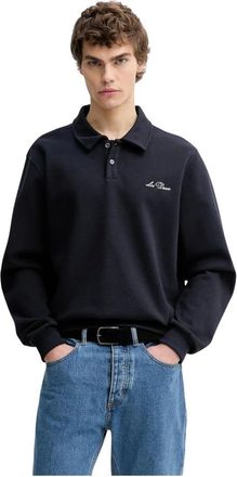 Les Deux Hoodies & sweatvesten, Heren, Blauw, S, Katoen, Ben Sweatshirt