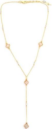 Panacea Clover Station Y-Drop Necklace in White at Nordstrom Rack