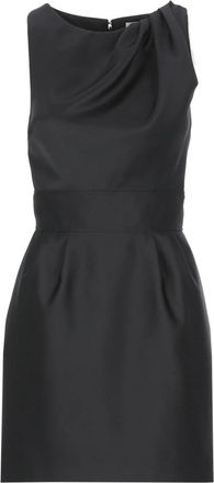 Elisabetta Franchi Rondhals Mouwloze Jurk - Dames - Korte kleedjes - Zwart - L - Kleedjes