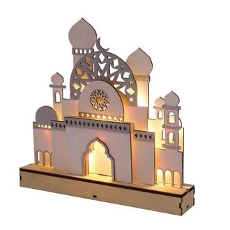 OEM L&aacute;mpara Nocturna Led De Madera En Forma De C Para Eid Al-fitr, Decoraci&oacute;n Para El Hogar Durante El Ramad&aacute;n Musulm&aacute;n, Decoraci&oacute;n Para Fiestas Isl&aacute;micas