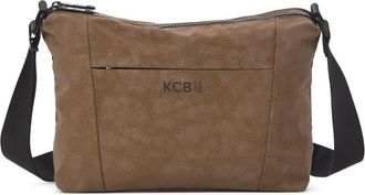 KCB Hide Small Crossbody Bag | Compact and Practical | Multipurpose Zippered Pockets | Sturdy Material | Adjustable Handles | 100% Vegan, brown, Peque&ntilde;o