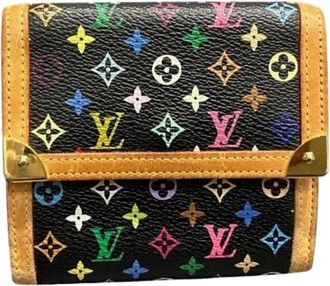 Louis Vuitton Pre-owned Wallets, female, Black, Size: ONE SIZE Pre-owned Canvas Wallet
