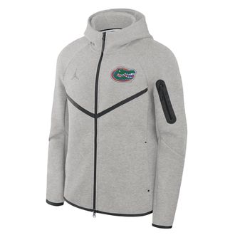 Nike Florida Gators Tech Fleece Windrunner Nike Mens Brand College Full-Zip Hooded Jacket in Grey | 0JL4086NUFN-J35
