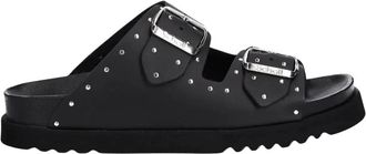 Scholl Beatriz Slider - Dames - Sandalen - Zwart - 37 EU - Leer - Schoenen