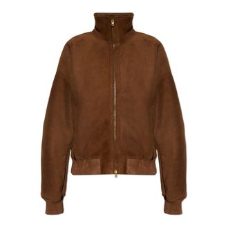 Acne Studios Shearling Bomberjack - Dames - Jassen - Bruin - Maat: S Leer