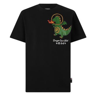 Philipp Plein T-shirt Ronde Hals SS Draak - Heren - T-shirts - Zwart - L - Katoen - Tops