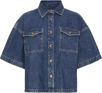 Ichi Denim Shirts - Dames - Spijkeroverhemden - Blauw - XS - Denim - Overhemden