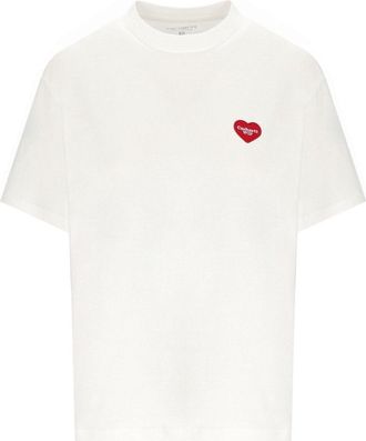 Carhartt Work in Progress T-SHIRT W S/S HEART PATCH BIANCA CARHARTT WIP