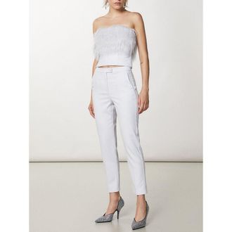 Patrizia Pepe White Polyester Dress Womens Pants
