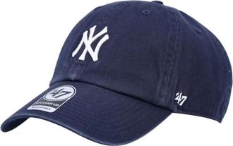 Sporty & Rich Accessoires, Dames, Blauw, ONE Size, Katoen, Yankees Serif Hat