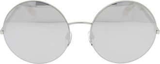 Victoria Beckham Minimalistische ronde zonnebril - Dames - Zonnebrillen - Grijs - ONE Size - Accessoires