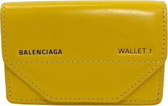 Balenciaga Yellow Leather Wallet (Tri-Fold) (Pre-Owned)