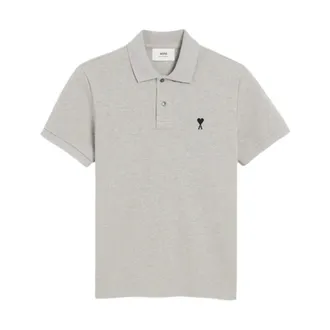 Ami T-shirts and Polos - male - Ami Paris - Polo Shirts - Gray - XS - Tops