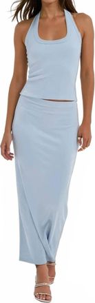 LnA Bradley Halter Top In Blue Mist