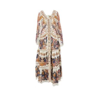 Farm Rio Viscose cr&ecirc;pe long dress Woman L