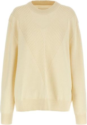 Jil Sander Wollen trui met ronde hals - Heren - Ronde hals truien - Wit - M - Wol - Truien & Vesten