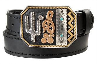 Nocona Belt Co. Womens Step Lacing Belt In Black