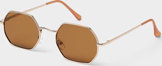 Simons Womens Cherie hexagonal sunglasses