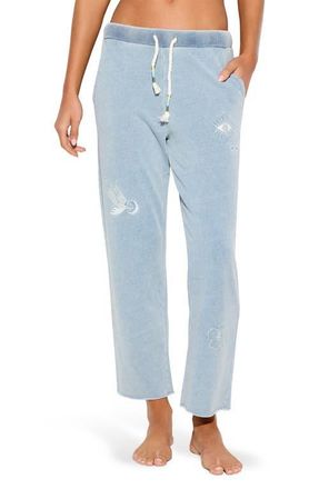 Spiritual Gangster Icon Pacific Ankle Sweatpants in Bleached Denim at Nordstrom, Size X-Large