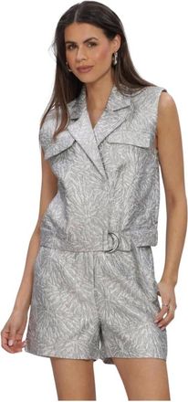 Freebird by Steven Jassen, Dames, Grijs, L, Polyester, Wv-Jaquard-Mini-26-1 Blazer