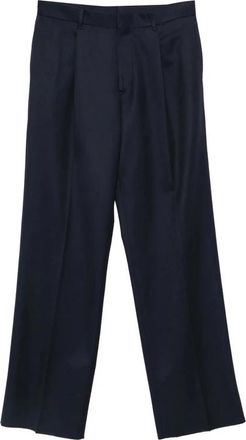 Lardini Migio Wijde Broek - Heren - Nette broeken - Blauw - L - Wol - Broeken