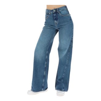 Pepe Jeans London Jeans, Dames, Blauw, W25 L32, Katoen, Wide Jeans