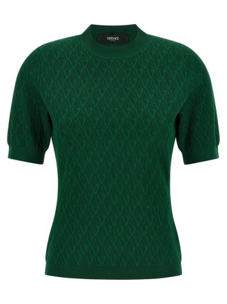 Versace Green Crew Neck Sweater