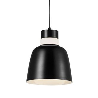 Nordlux Lampara colgante para techo con pantalla met&aacute;lica negro &oslash; 18 cm