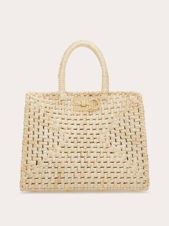Ferragamo Women Ferragamo Studio box bag (M) Beige