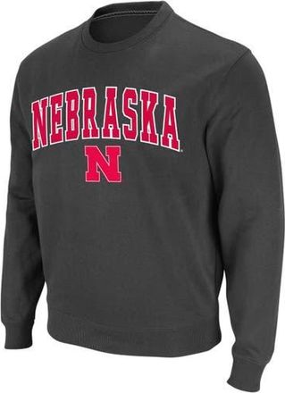 Colosseum Mens Colosseum Charcoal Nebraska Huskers Arch & Logo Crew Neck Sweatshirt at Nordstrom, Size Medium