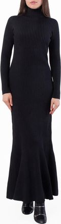 Balenciaga Ribbed Knit Long-Sleeved Maxi Dress, Size X-Small