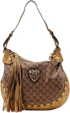 Gucci Pre-owned Le Hobo Babouska - Dames - Vintage Schoudertas - Bruin - ONE Size - Leer - Vintage