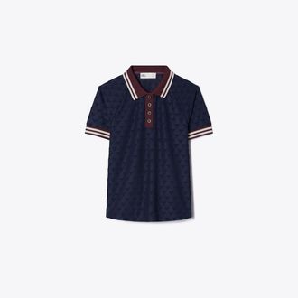 Tory Burch Womens Terry Jacquard Polo, size XS