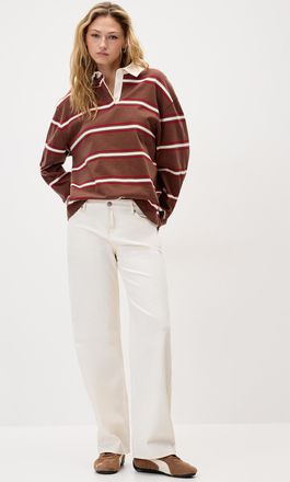 Twik Womens Low-rise wide-leg jean