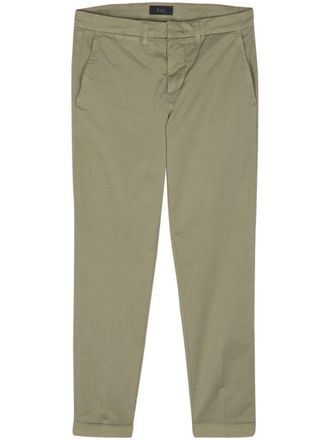 Fay Capri straight-leg trousers - men - Elastane/Cotton - 36 - Green