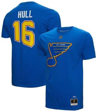 Mitchell & Ness Mens Mitchell & Ness Brett Hull Blue St. Louis Blues Name & Number T-Shirt at Nordstrom, Size Small