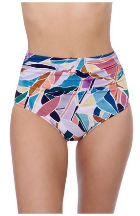 Gottex Aura Shirred High Waist Bottom in Multi at Nordstrom, Size 14