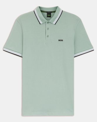 HUGO BOSS Mens Paddy Polo Shirt in Sage Cotton - Size X-Large