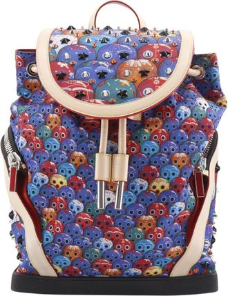 Christian Louboutin Multi-Color Nylon Leather Backpack (Pre-Owned)