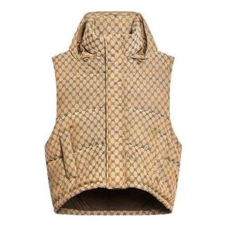 Balenciaga x Gucci The Hacker Project Hacker Cocoon Puffer Gilet Vest Beige 681884TLO539585